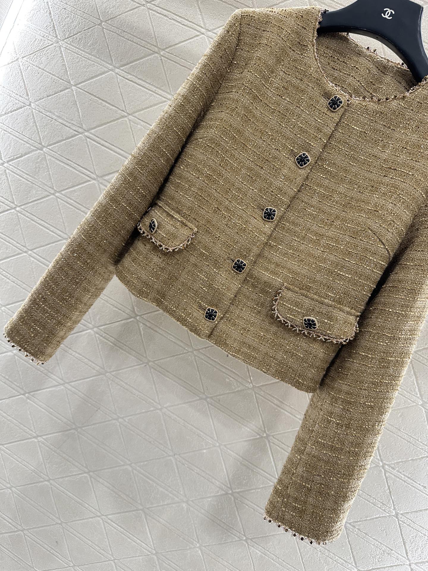 Round neck woven dress set