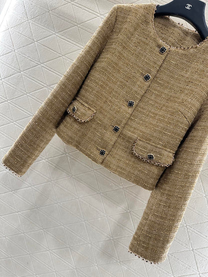 Round neck woven dress set