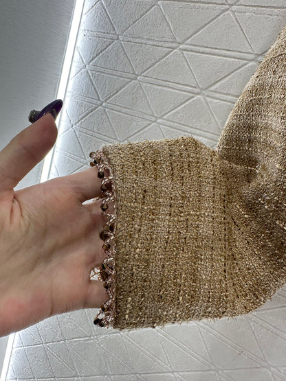 Round neck woven dress set