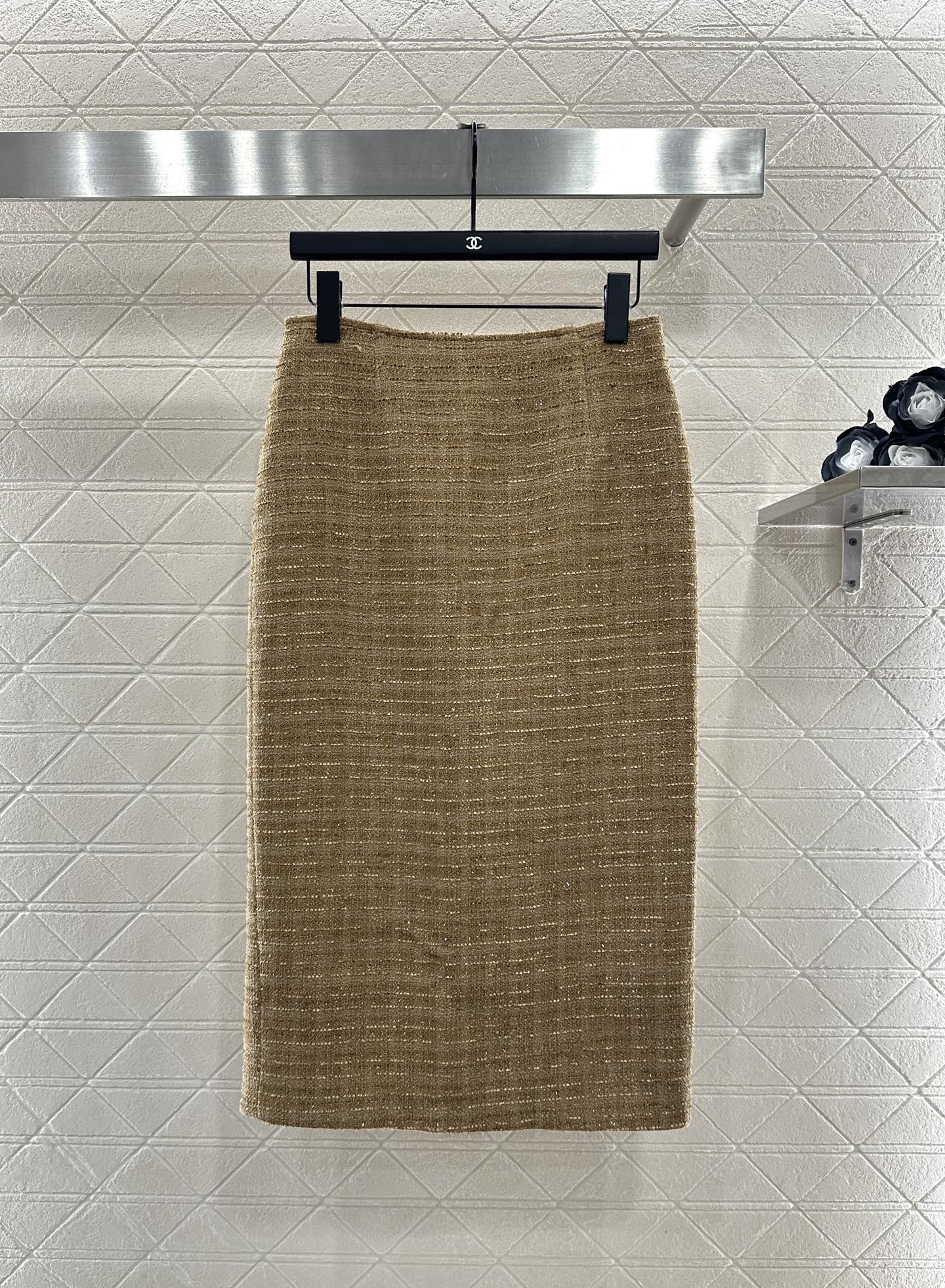 Round neck woven dress set