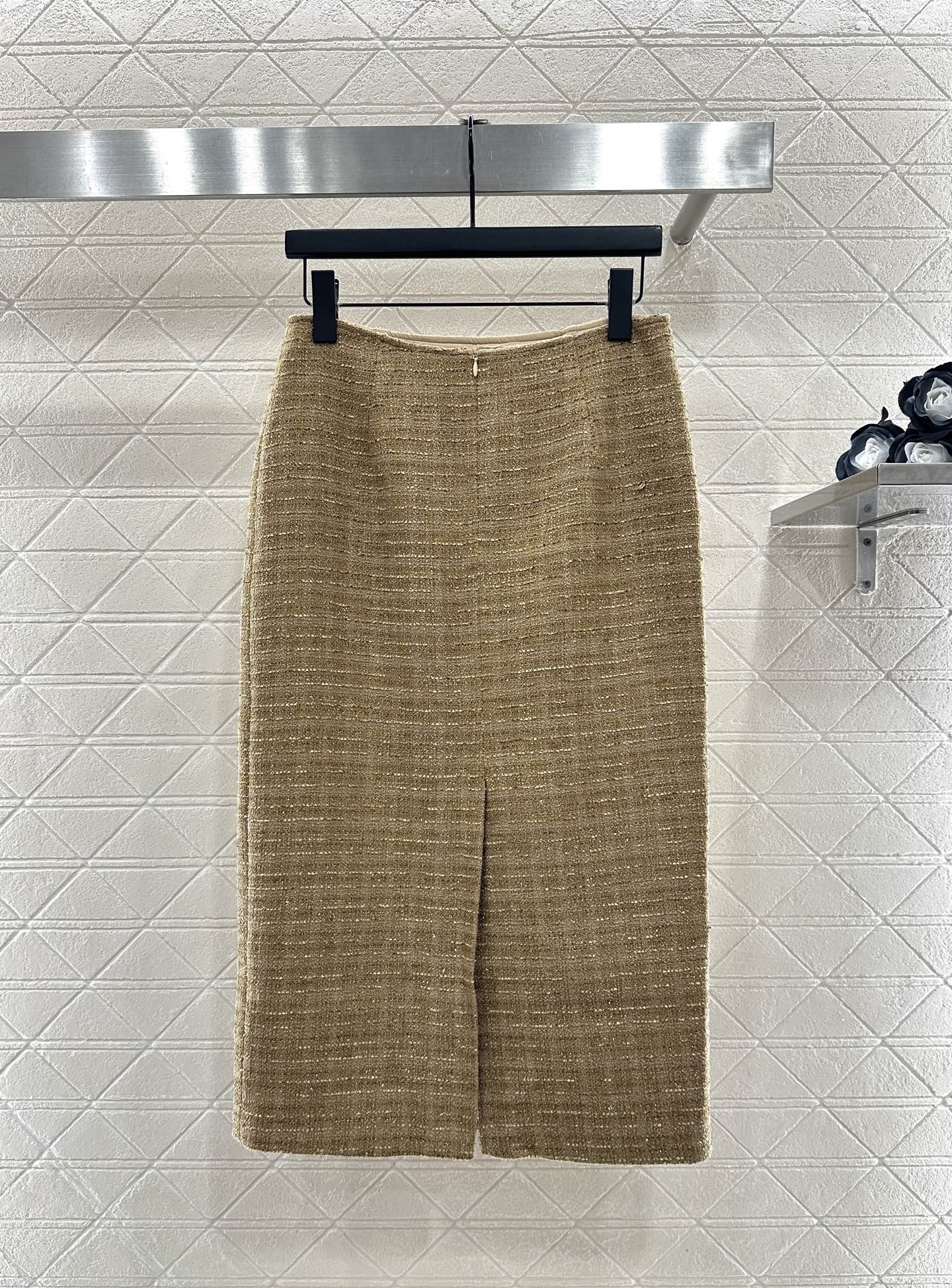 Round neck woven dress set