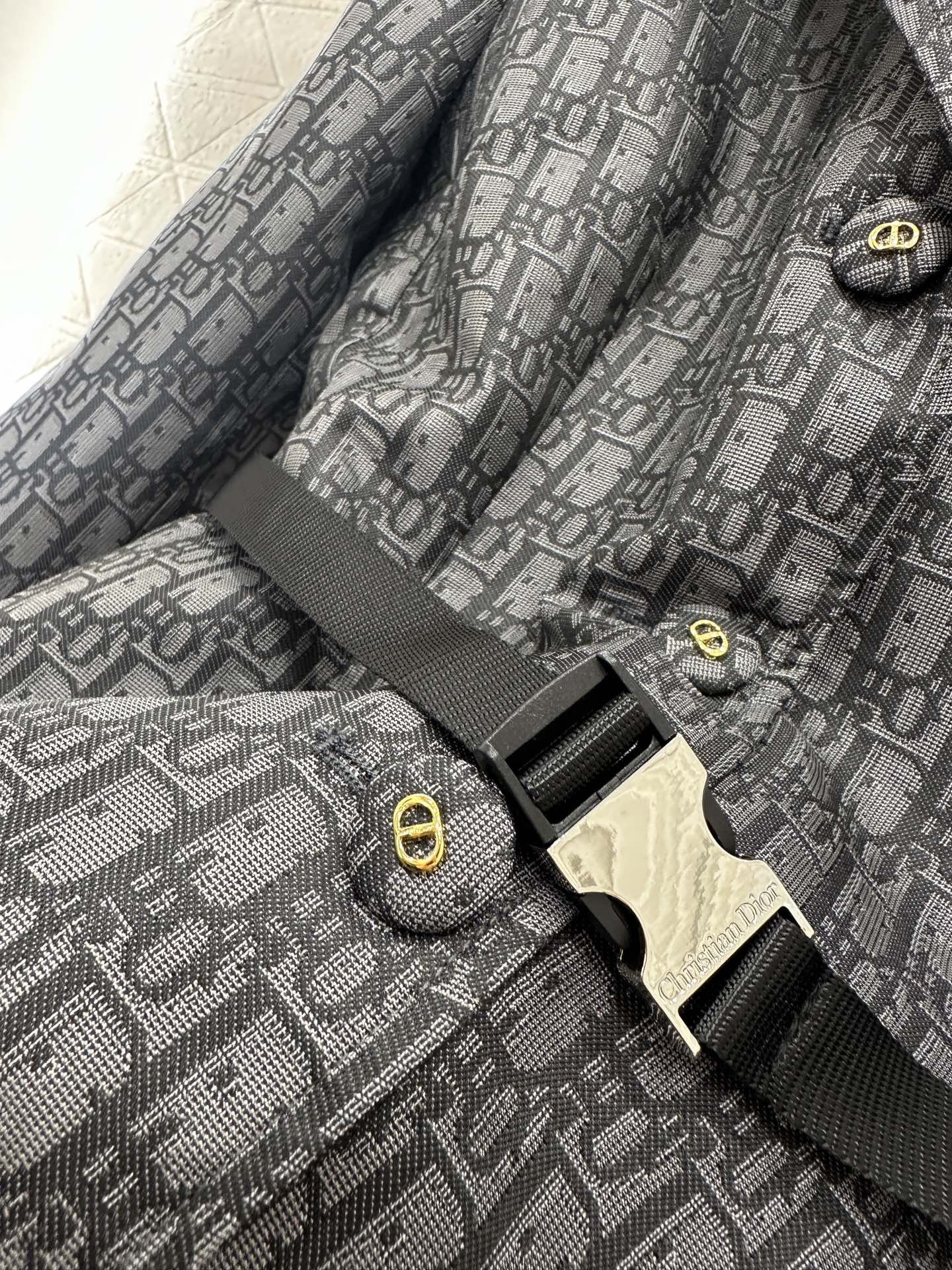 Flip collar jacquard suit jacket