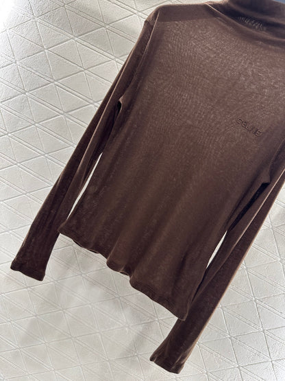 Slim fit letter high neck base shirt