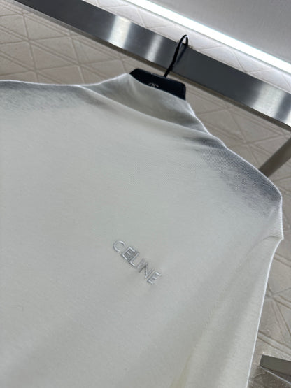 Slim fit letter high neck base shirt