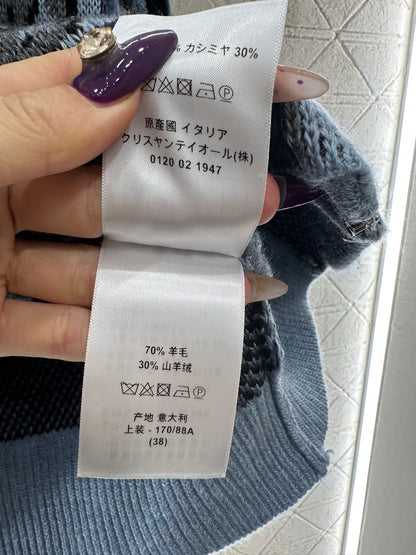 Jacquard knitted zipper cardigan