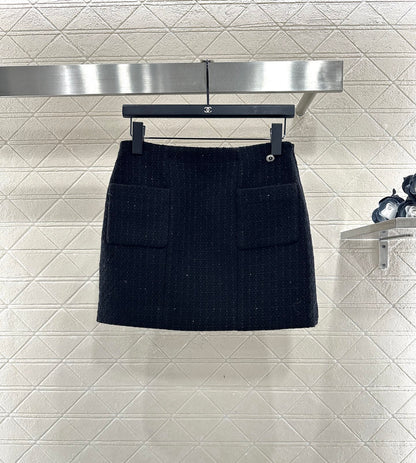 Plaid coarse floral bead dress half skirt