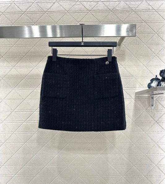 Plaid coarse floral bead dress half skirt