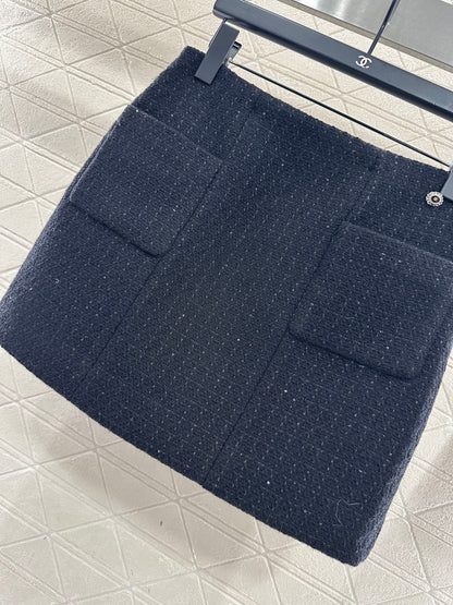 Plaid coarse floral bead dress half skirt