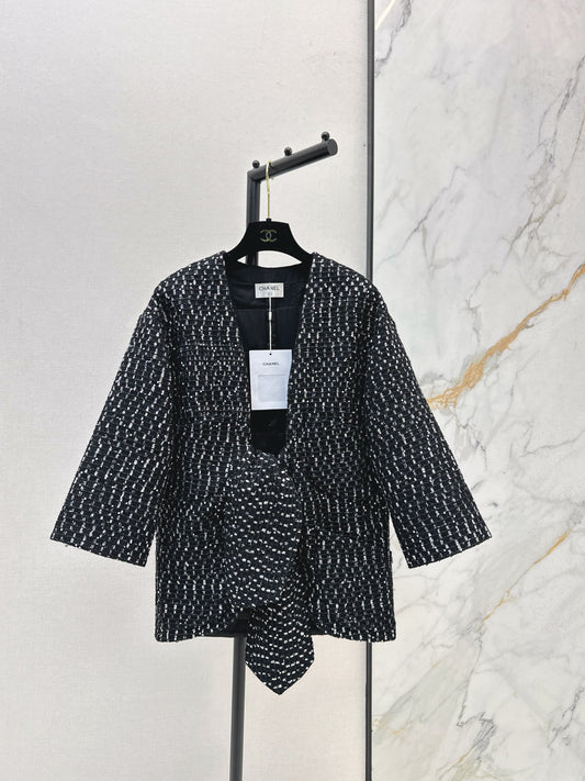 Wind glitter woven strap decorative jacket