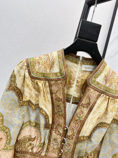 Holiday style printed dress