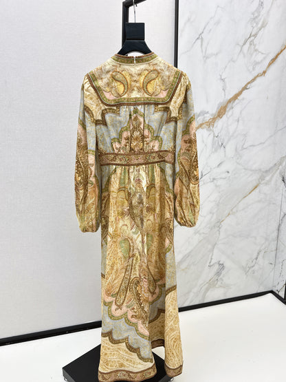 Holiday style printed dress