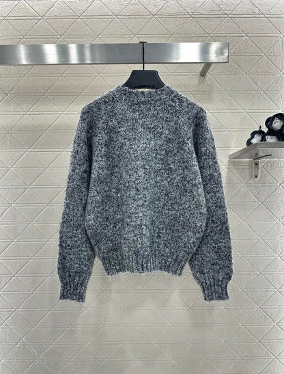 Logo beaded pullover sweater