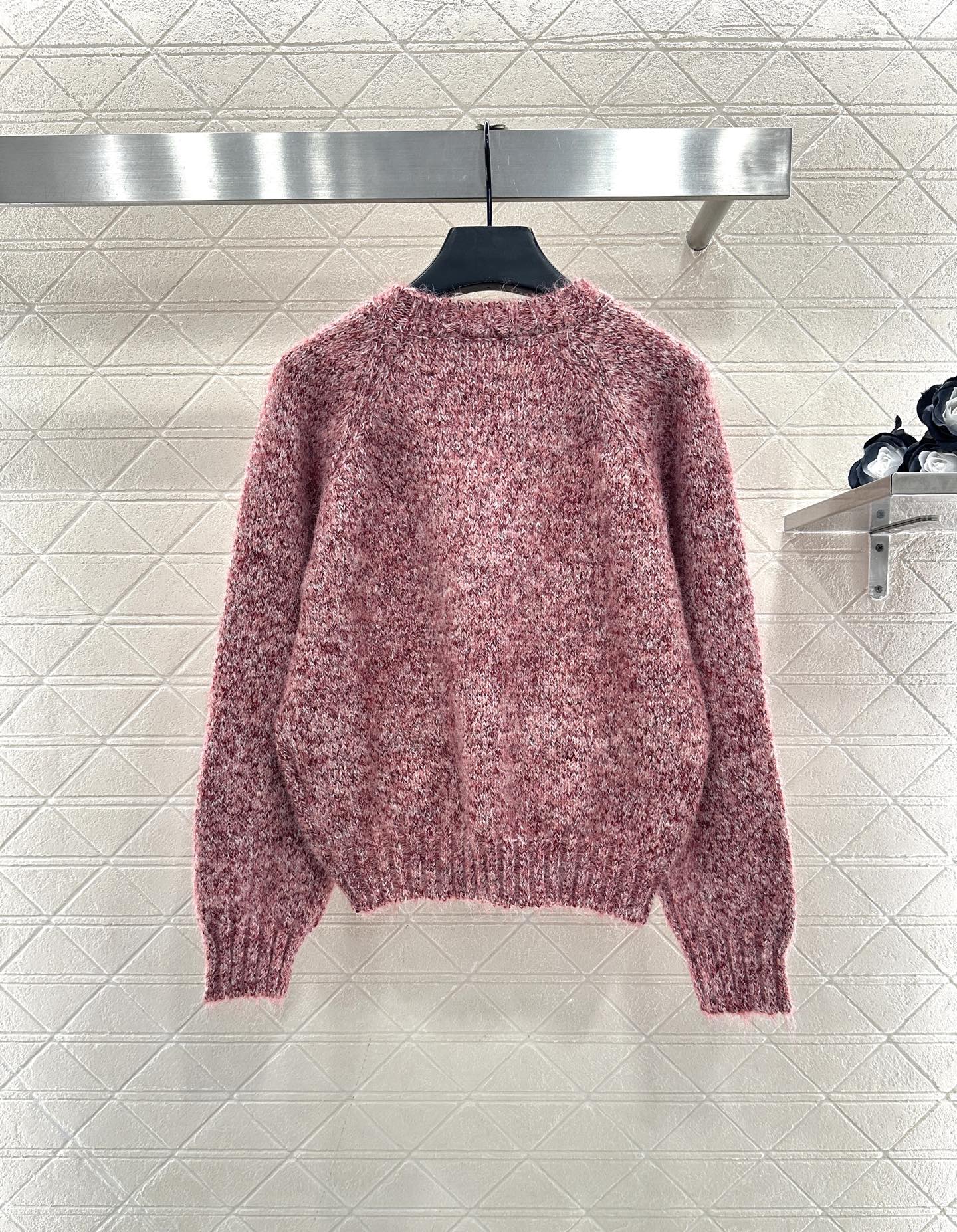 Logo beaded pullover sweater