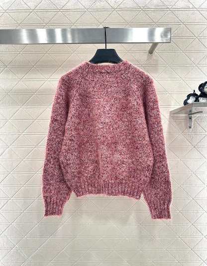 Logo beaded pullover sweater