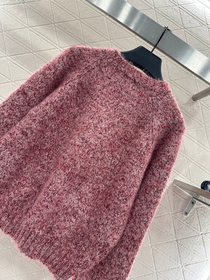 Logo beaded pullover sweater