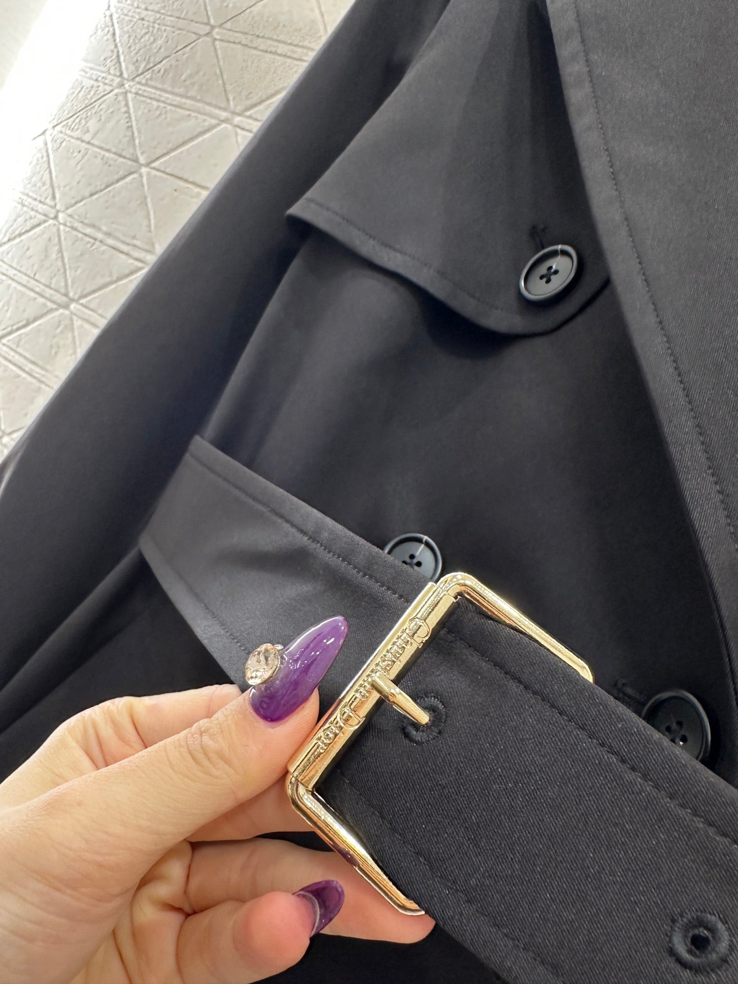 Belt long windbreaker jacket