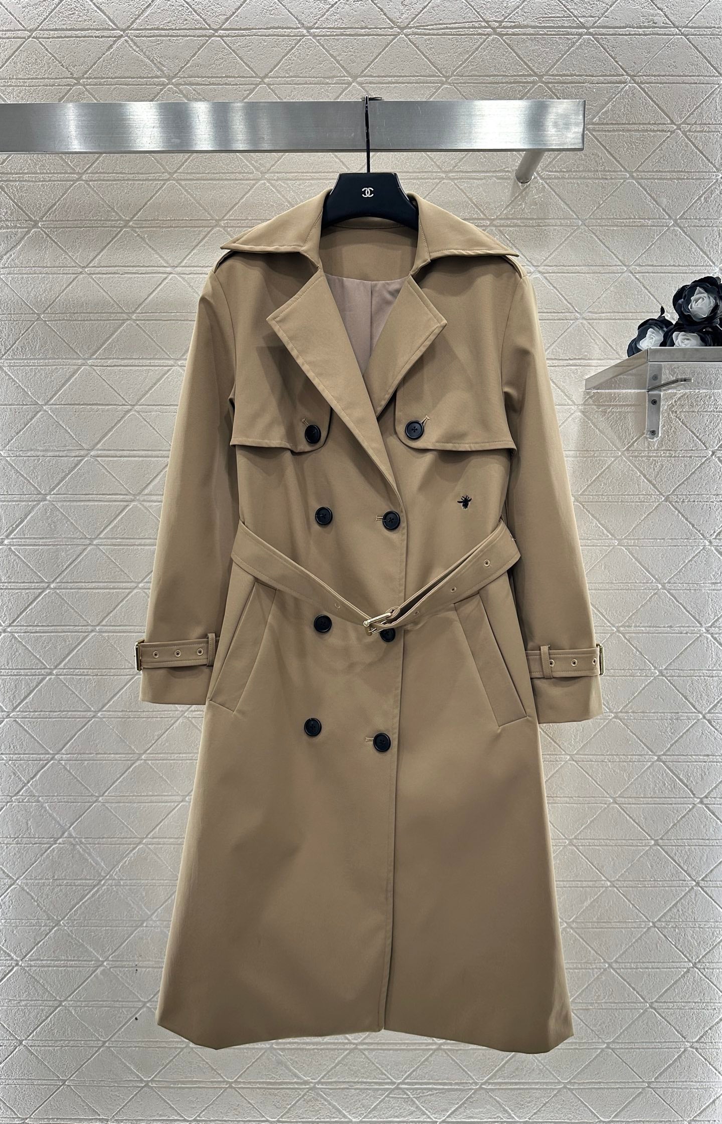 Belt long windbreaker jacket