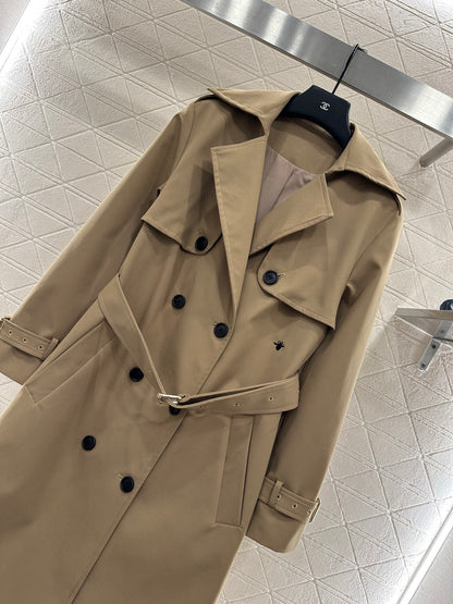 Belt long windbreaker jacket