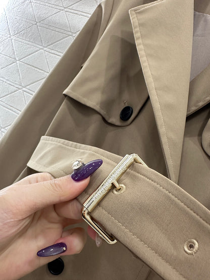 Belt long windbreaker jacket