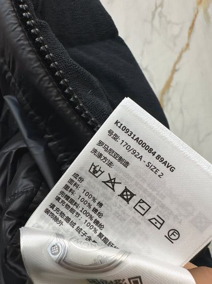 Woolen hooded down jacket