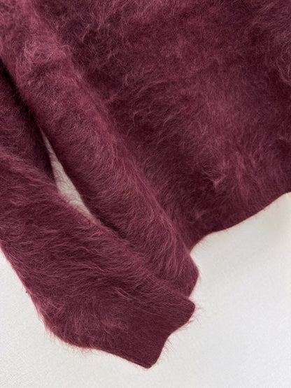 Sparkling woven decorative V-neck sweater