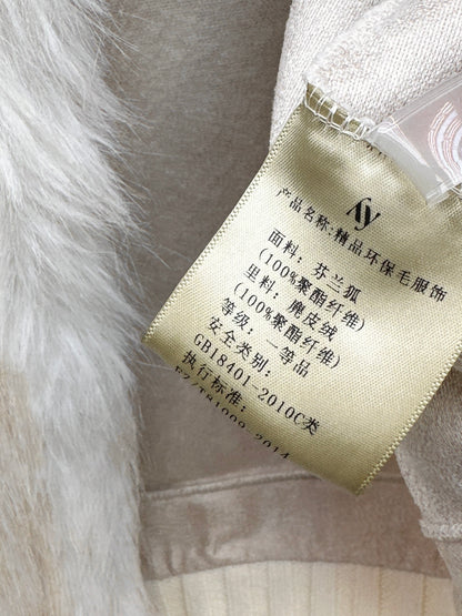 Fox fur patchwork lapel jacket