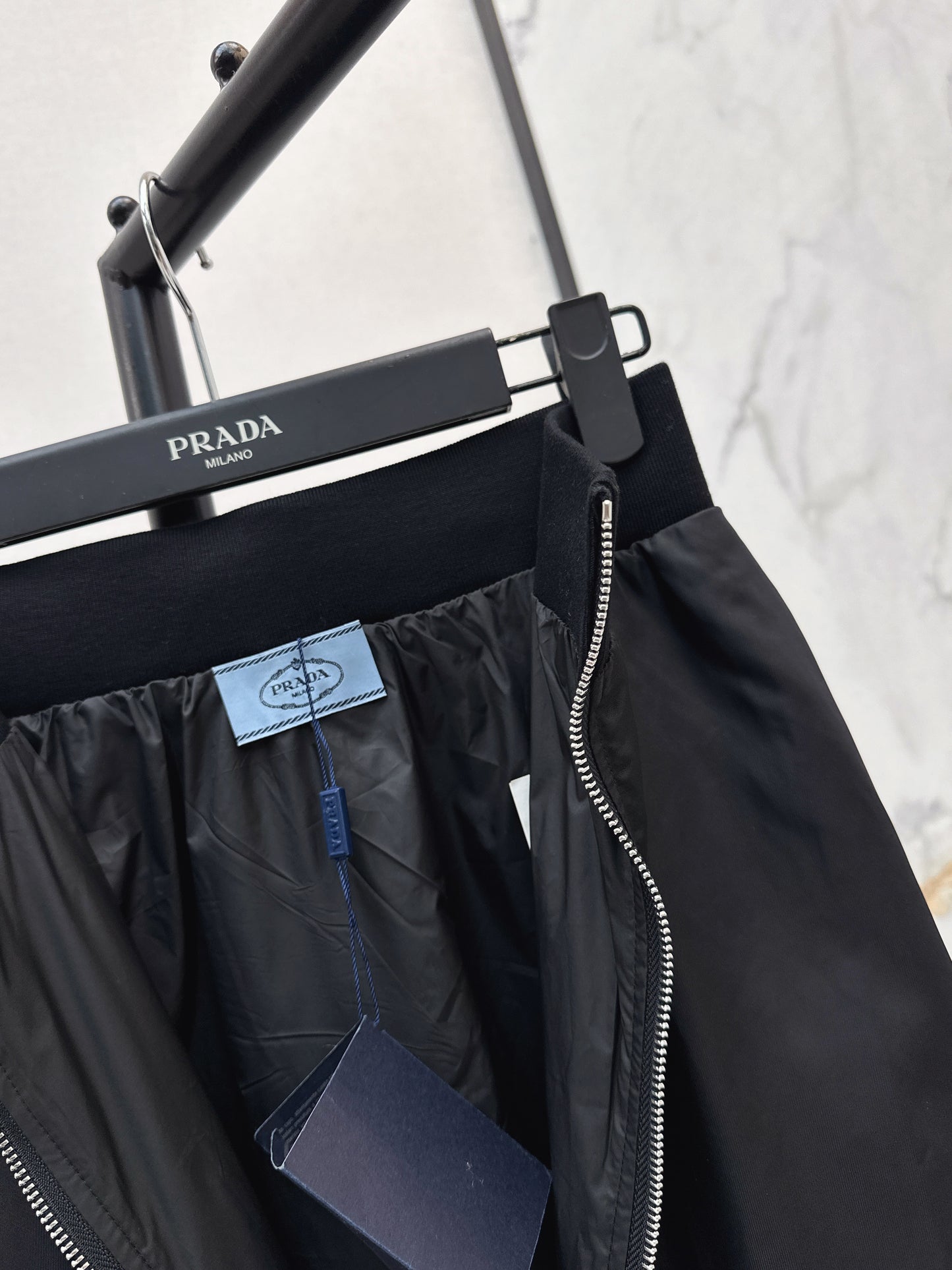 High waisted umbrella shaped nylon skirt