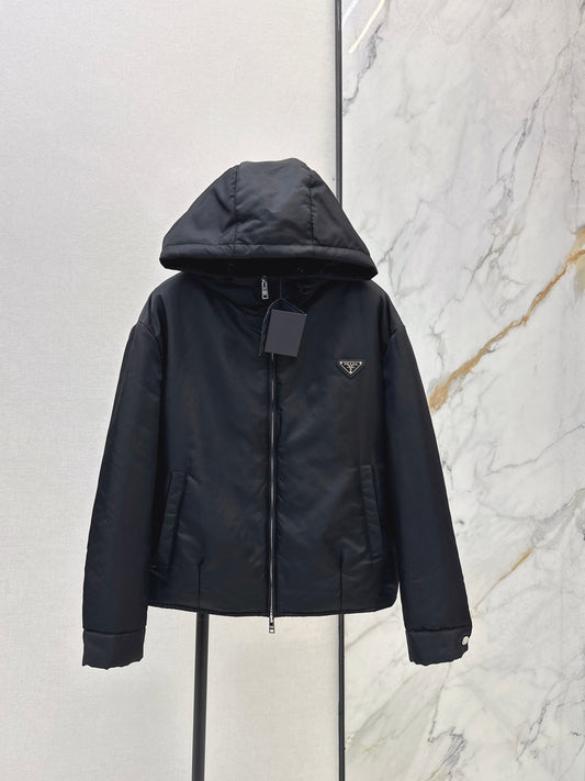 Hooded cotton jacket