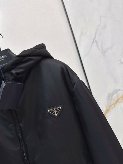 Hooded cotton jacket