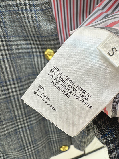 Grey plaid casual cotton jacket