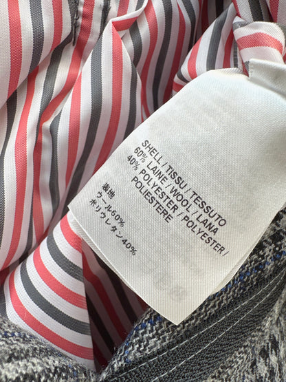 Grey checkered rolled edge trousers