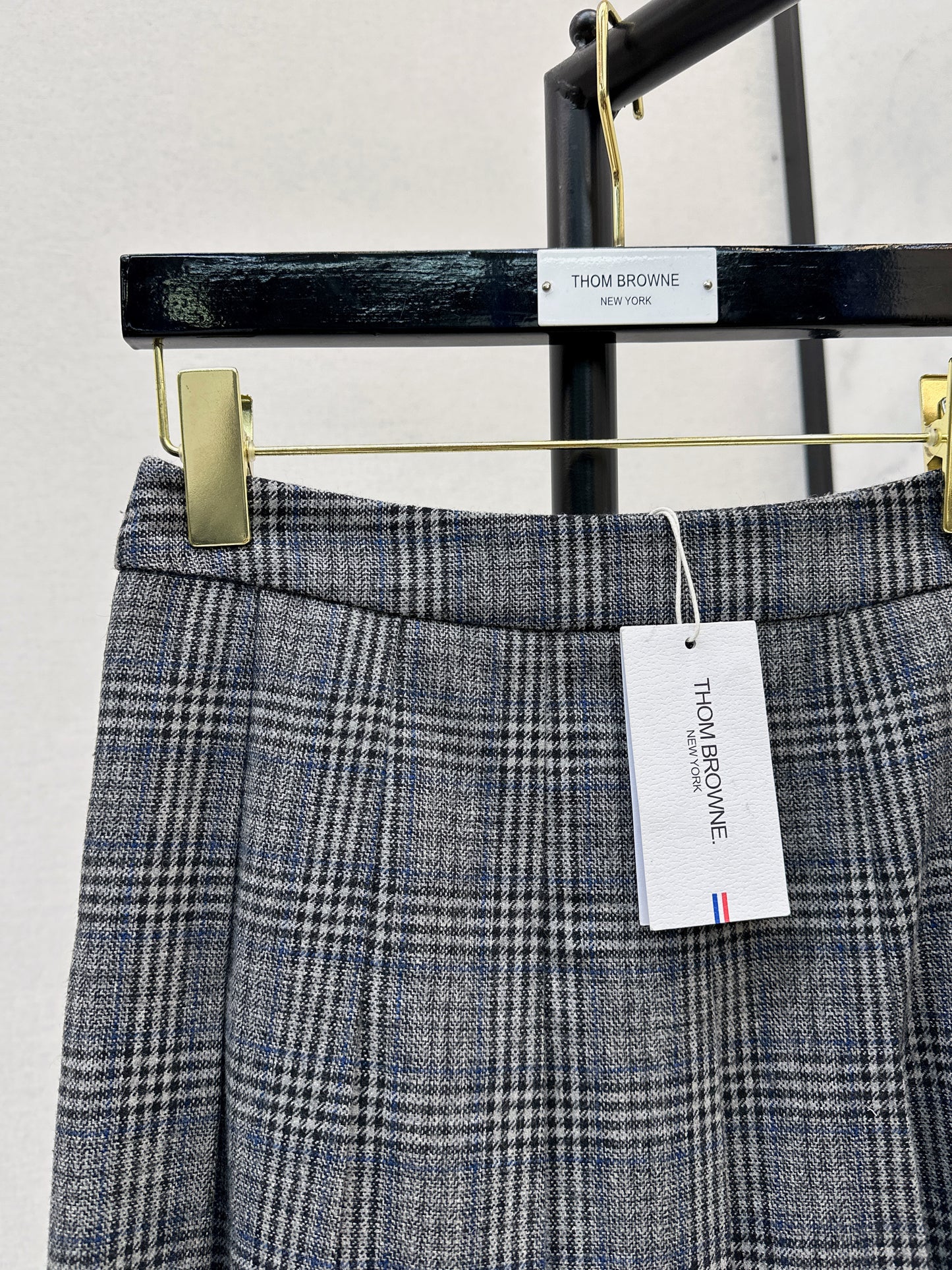 Wild Goose Embroidered plaid Long Half Skirt