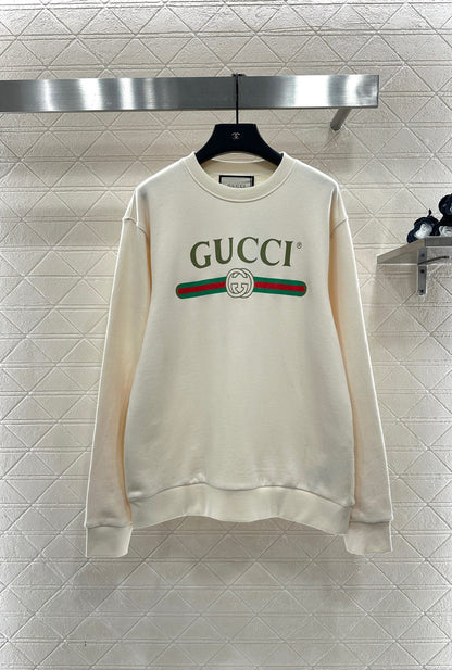 Color blocking letter round neck hoodie