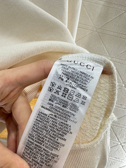 Color blocking letter round neck hoodie