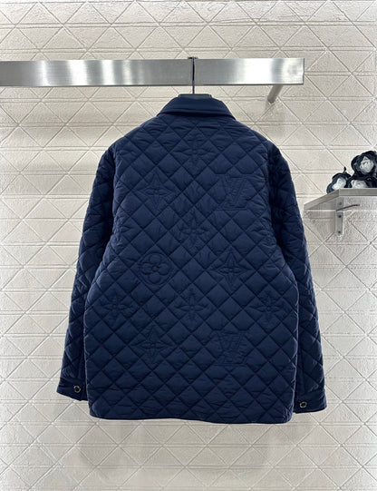 Collar embossed cotton jacket