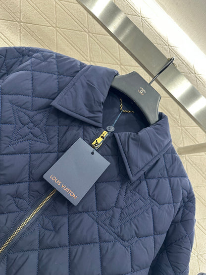 Collar embossed cotton jacket