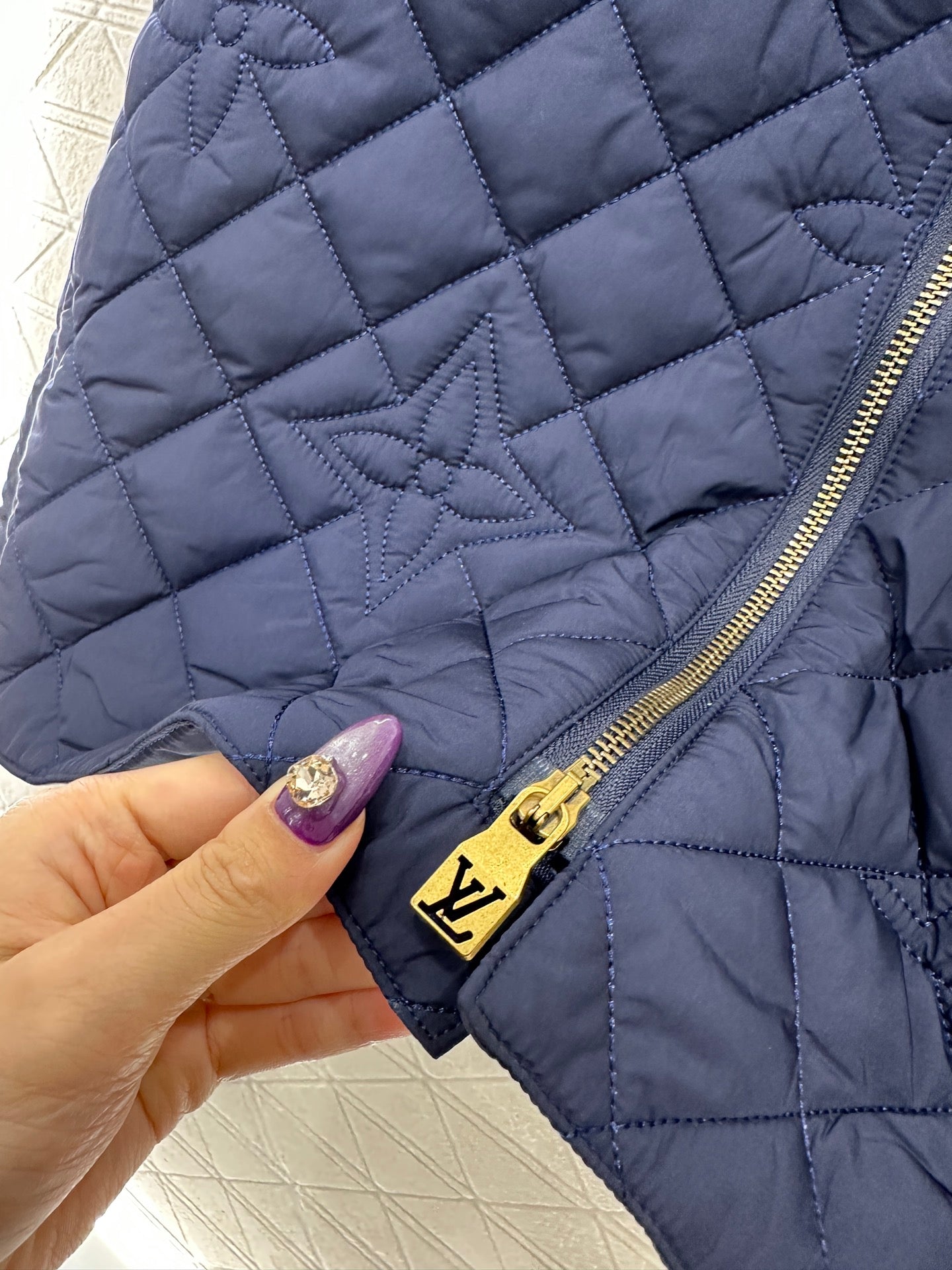 Collar embossed cotton jacket