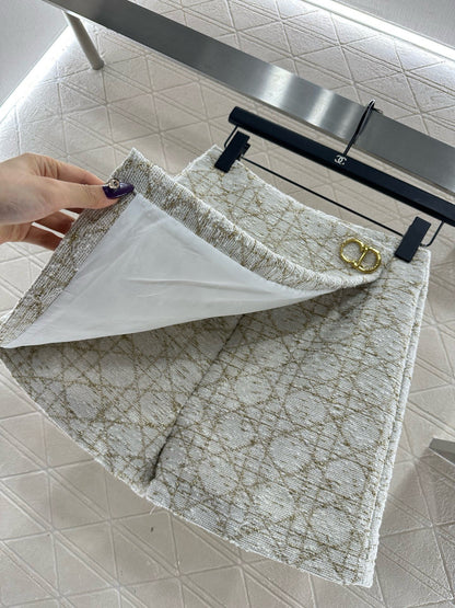 Tengge patterned jacquard skirt pants