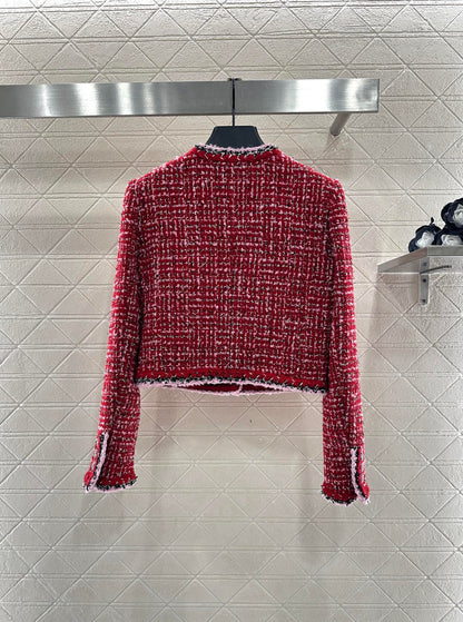 Camellia flower brooch woven outer jacket