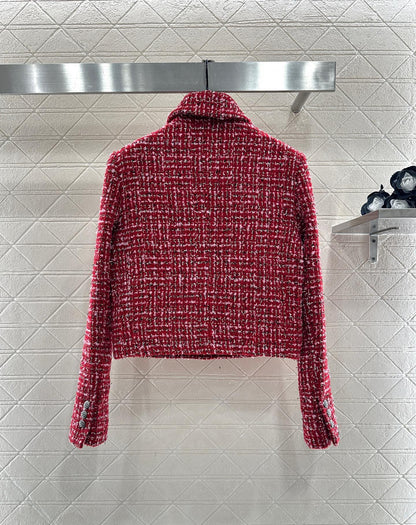 Camellia flower brooch woven jacket