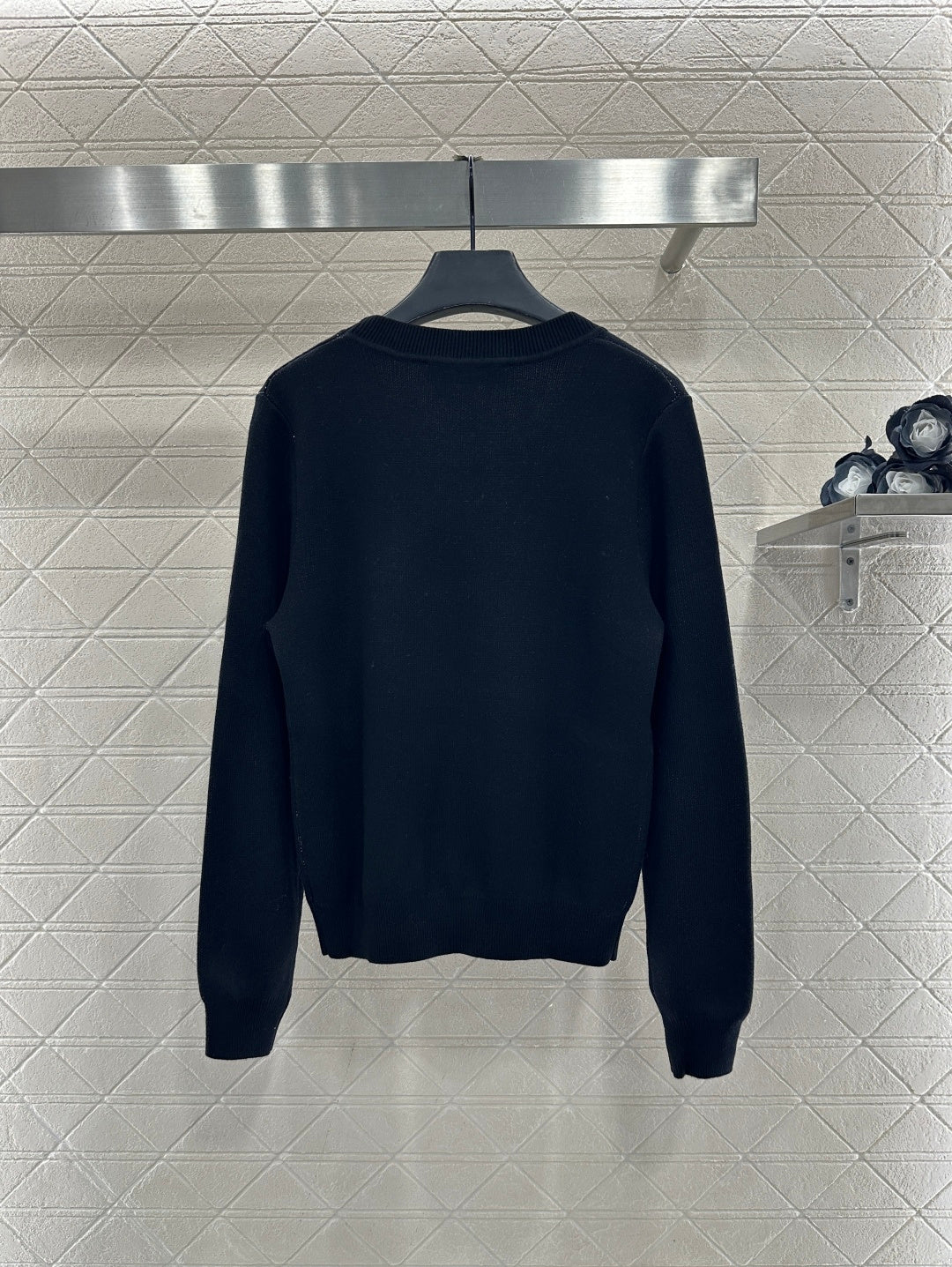 Jacquard letter knitted cardigan