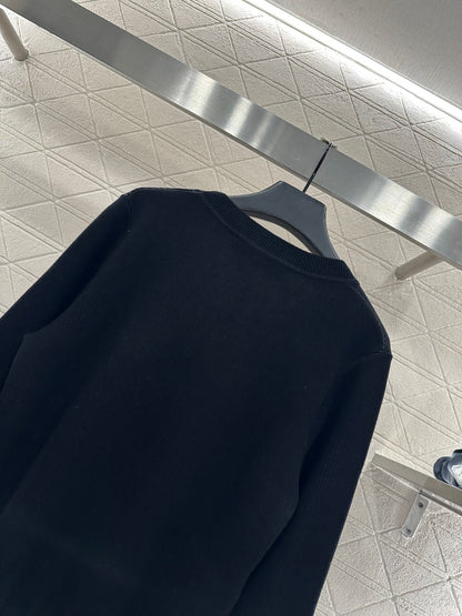 Jacquard letter knitted cardigan