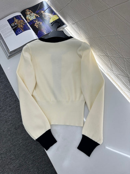 Hollow bow long sleeves