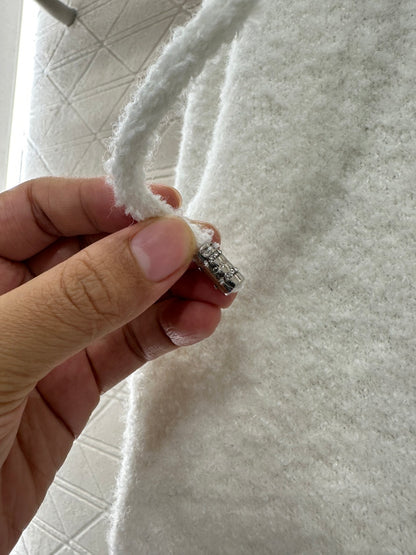 Knitted hooded zipper jacket