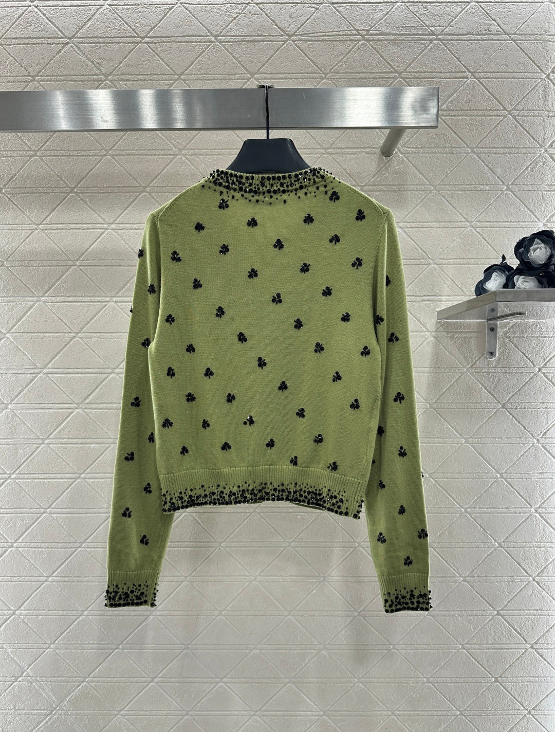 Sequin studded knitted cardigan