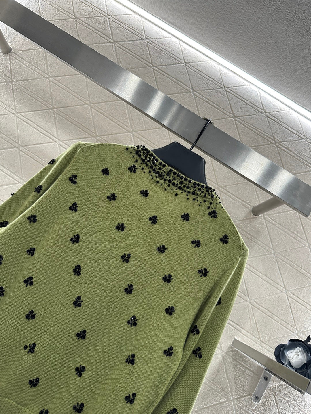 Sequin studded knitted cardigan