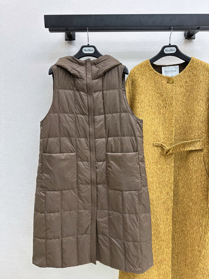 Down lined double-sided cashmere coat