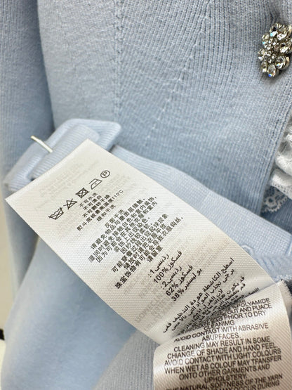 Lace V-neck Knitted Coat