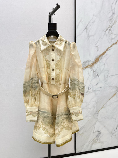 Holiday style printed dress