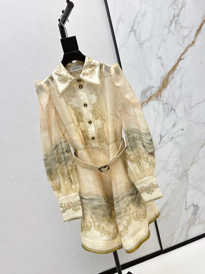 Holiday style printed dress